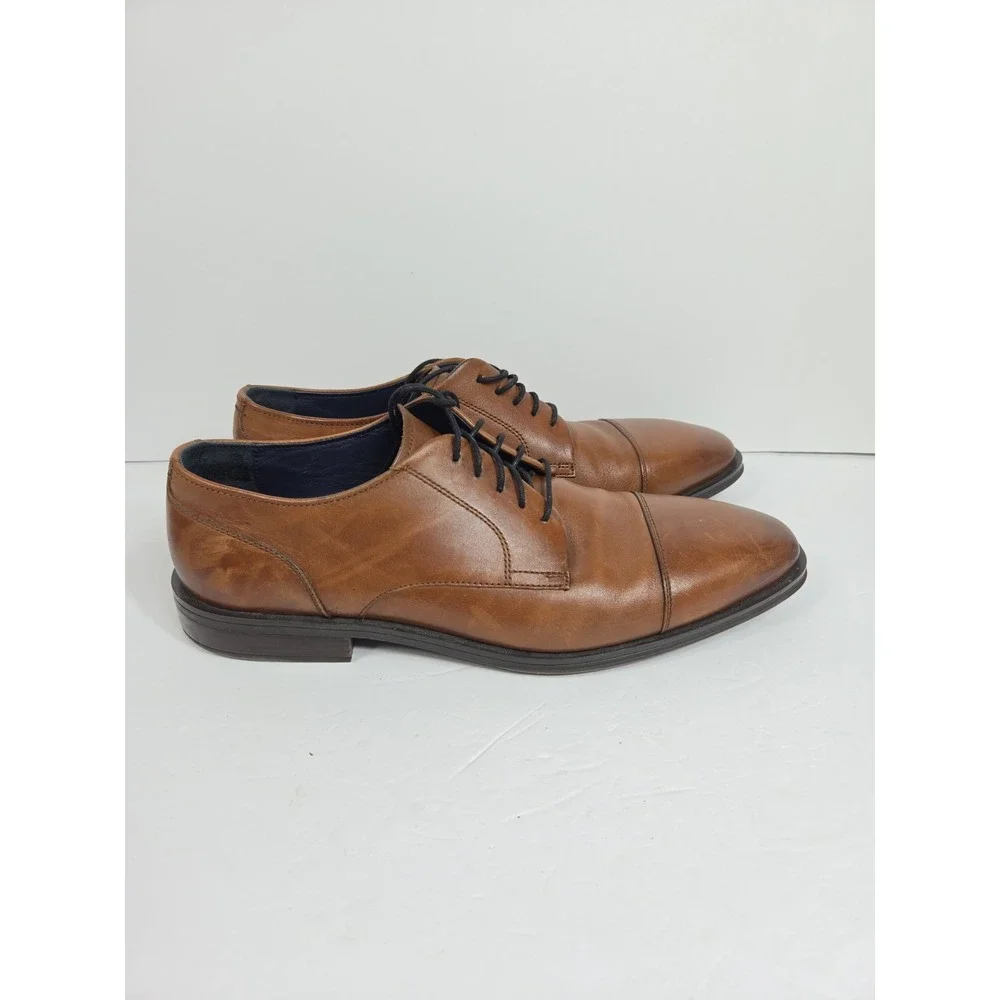 Cole Haan Grand Os Lenox Hill Cap Toe Shoe Oxford Lace Up Tan Brown Men 13 M